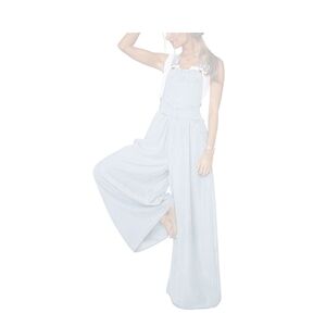 Women's Pale Light Blue Wide Leg Jumpsuit (New/ Unworn)